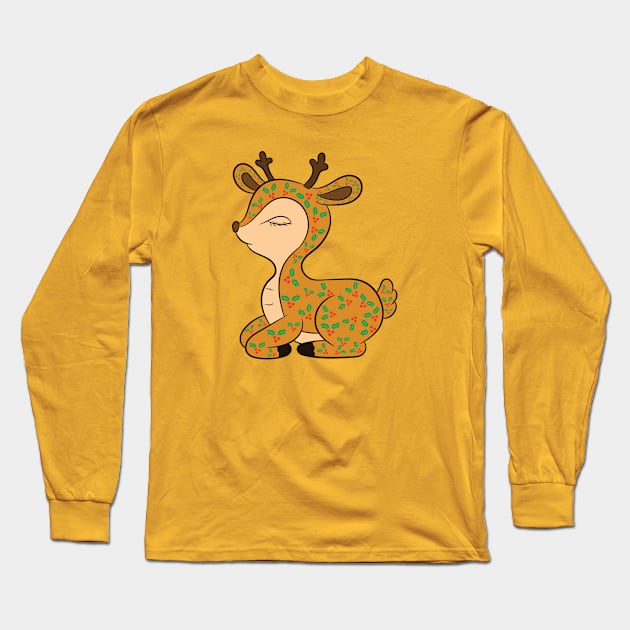 Joy In Silence Baby Reindeer Long Sleeve T-Shirt by LotusBlue77